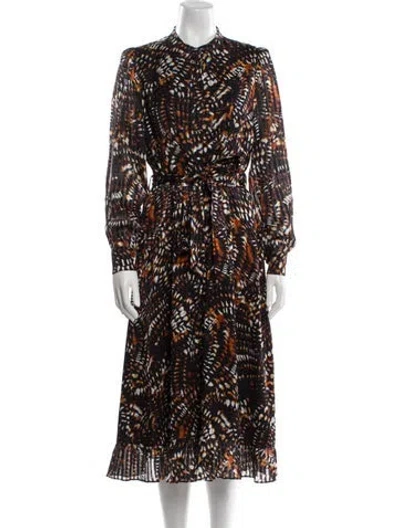 Pre-owned Marie Oliver Silk Midi Length Dress In Black