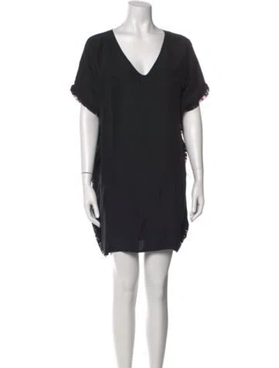 Pre-owned Marie Oliver Silk Mini Dress In Black