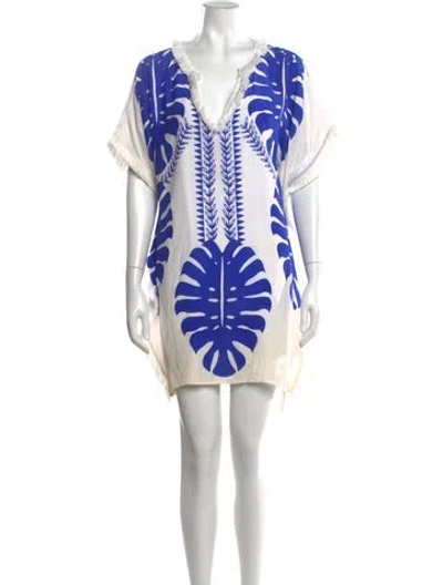 Pre-owned Marie Oliver Silk Mini Dress In Blue
