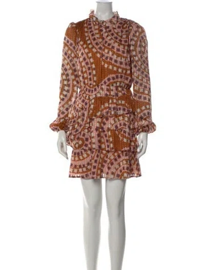 Pre-owned Marie Oliver Silk Mini Dress In Multi