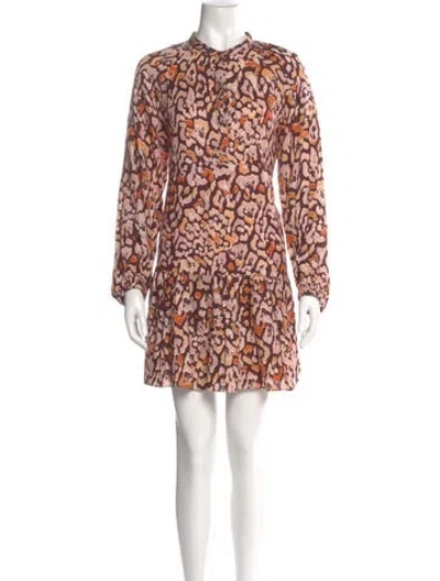 Pre-owned Marie Oliver Silk Mini Dress In Pink