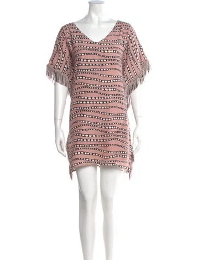 Pre-owned Marie Oliver Silk Mini Dress In Pink