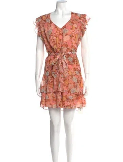 Pre-owned Marie Oliver Silk Mini Dress In Pink