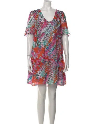 Pre-owned Marie Oliver Silk Mini Dress In Pink