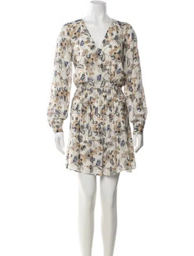 Pre-owned Marie Oliver Silk Mini Dress W/ Tags In Neutral