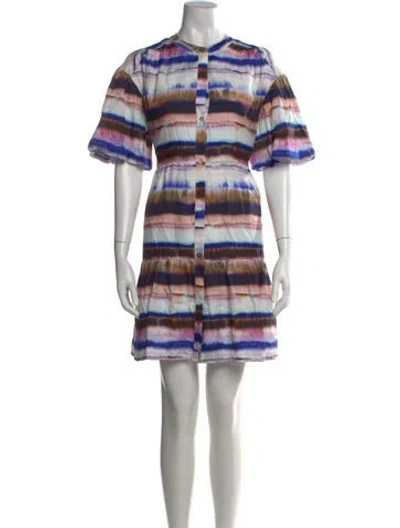 Pre-owned Marie Oliver Silk Mini Dress W/ Tags In Neutral