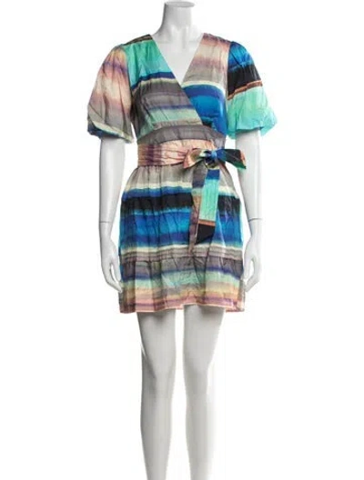 Pre-owned Marie Oliver Silk Mini Dress W/ Tags In Neutral