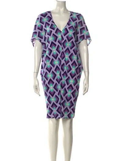 Pre-owned Marie Oliver Silk Mini Dress W/ Tags In Purple