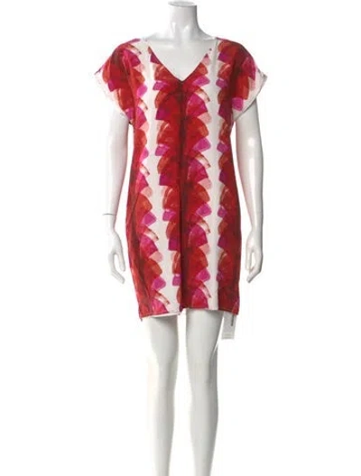 Pre-owned Marie Oliver Silk Mini Dress In White