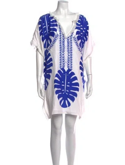 Pre-owned Marie Oliver Silk Mini Dress In White