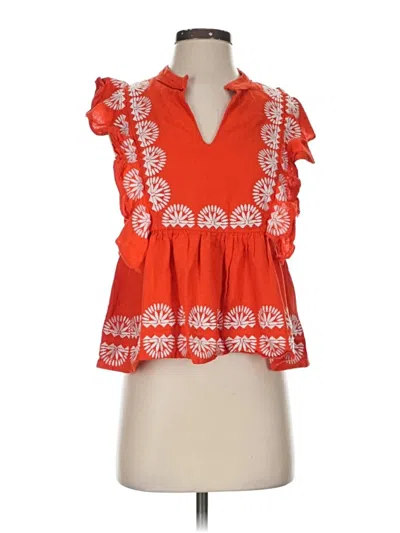 Pre-owned Marie Oliver Sleeveless Blouse In Orange