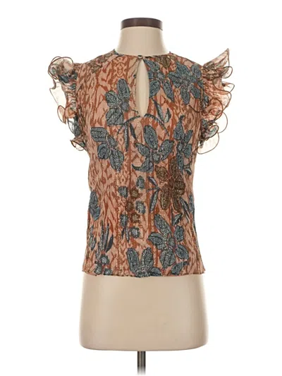 Pre-owned Marie Oliver Sleeveless Blouse In Tan