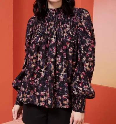 Marie Oliver Sofia Blouse In Mariposa In Black