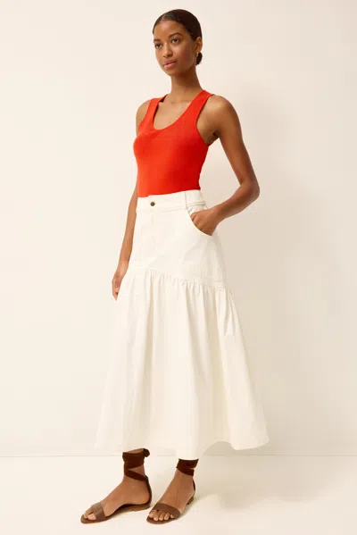 Marie Oliver Sophie Midi Skirt In White