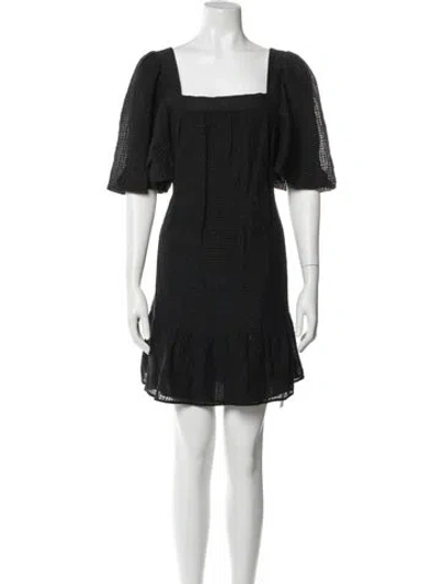 Pre-owned Marie Oliver Square Neckline Mini Dress In Blue