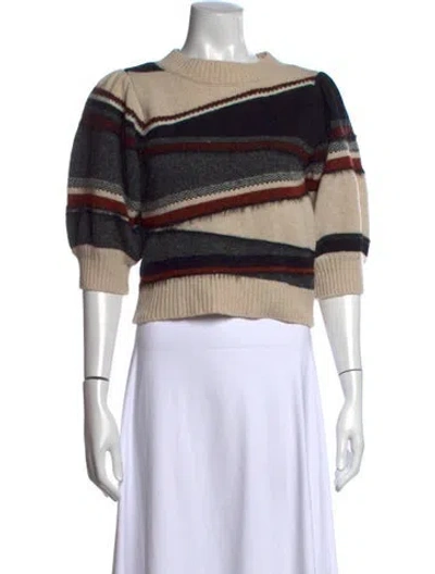 Pre-owned Marie Oliver Striped Crew Neck Sweater In Multi