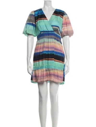 Pre-owned Marie Oliver Striped Mini Dress In Multi