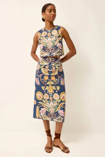 Marie Oliver Sutton Skirt In Neptune In Multi