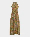 Marie Oliver Tahiti Keenan Ruffle-trim Maxi Dress In Multi