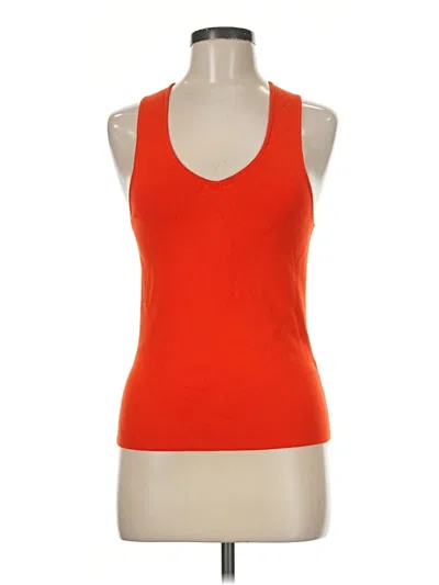 Pre-owned Marie Oliver Tank Top Orange Halter Neckline Tops