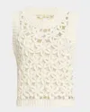 Marie Oliver Thea Shell Sleeveless Top In Ecru In Ecru