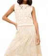 Marie Oliver Thea Shell Sleeveless Top In Ecru