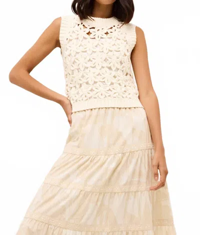 Marie Oliver Thea Shell Sleeveless Top In Ecru In White