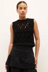 Marie Oliver Thea Crocheted Sleeveless Top In Black