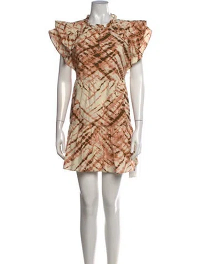 Pre-owned Marie Oliver Tie-dye Print Mini Dress In Multicolor