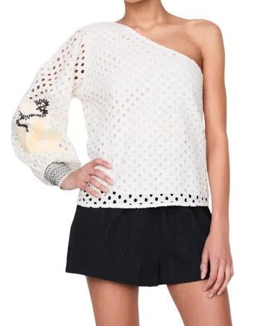 Marie Oliver Tish Top In Rattan In Multi