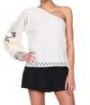 Marie Oliver Tish Top In Rattan In White