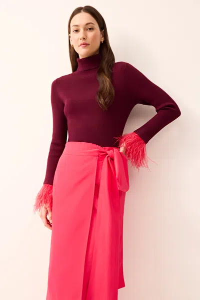 Marie Oliver Tucker Top In Burgundy