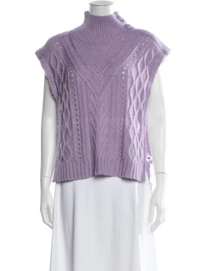 Pre-owned Marie Oliver Turtleneck Sweater In Purple