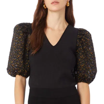 Marie Oliver Ulisa Top In Plume Emb In Multi