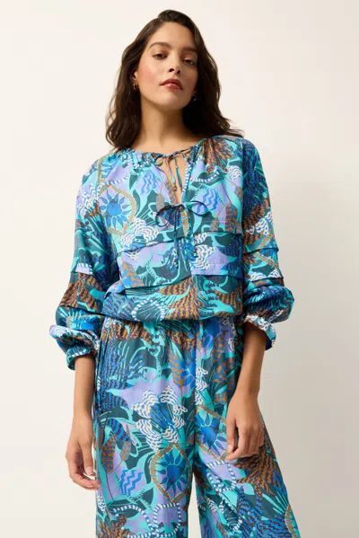 Marie Oliver Umi Blouse In Blue