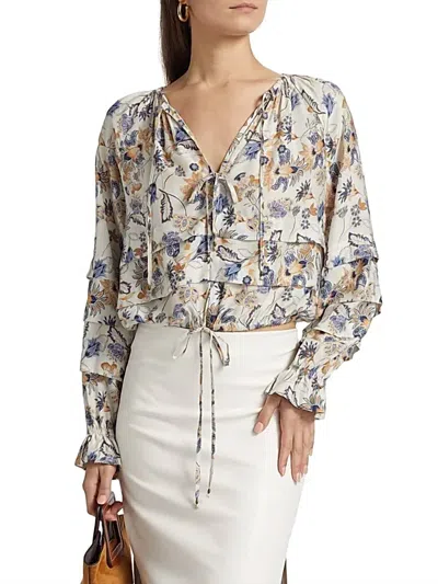 Marie Oliver Umi Blouse In Crossvine In Multi