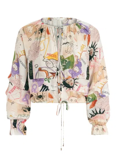 Marie Oliver Umi Graphic-print Blouse In Zodiac