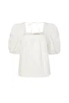 Marie Oliver Holden Top In Oyster In White