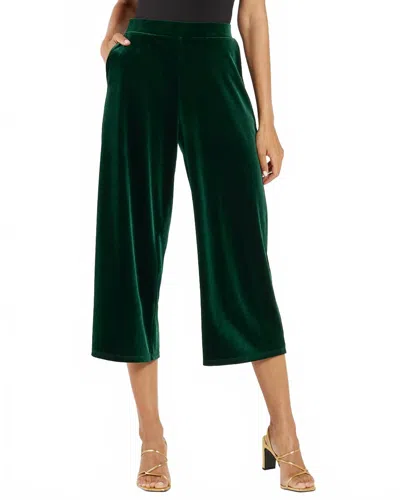 Marie Oliver Velvet Wide Leg Pants In Green