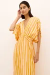 Marie Oliver Venus Caftan In Orange