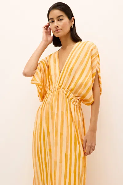 Marie Oliver Venus Caftan In Orange