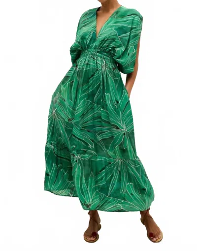 Marie Oliver Venus Caftan Dress In Amazon In Green