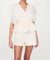 Marie Oliver Vesta Top In Oyster In White