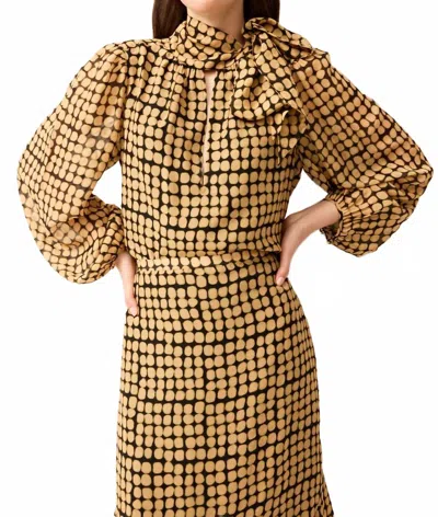 Marie Oliver Vivianne Blouse In Dapple In Neutral