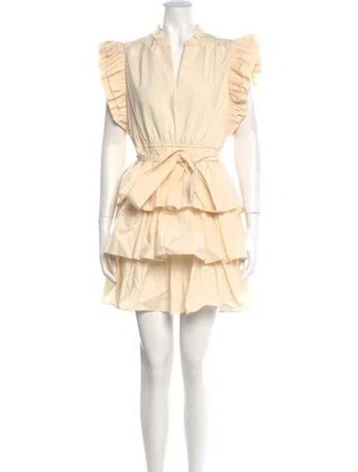 Pre-owned Marie Oliver V-neck Mini Dress In Pink