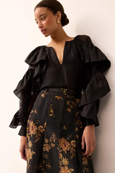 Marie Oliver Warren Blouse In Black
