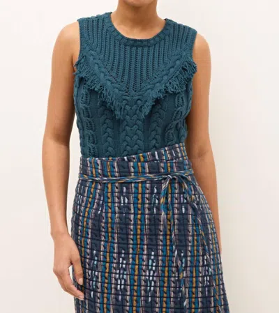 Marie Oliver Wesley Top In Sea In Blue