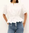 Marie Oliver Wills Drop Shoulder Top In Optic White In White