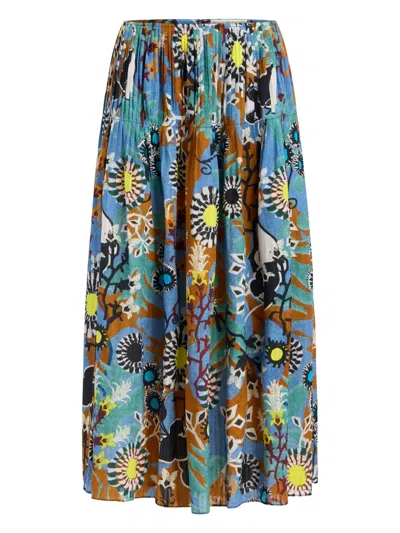 Marie Oliver Wilson Pleated Floral-print Skirt In Multi
