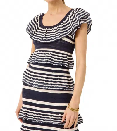 Marie Oliver Winona Striped Knit Top In Lunar In Multi